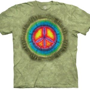 The Mountain Peace Tie Dye Green Hippie Love Spiritual Rainbow T-Shirt S-3X